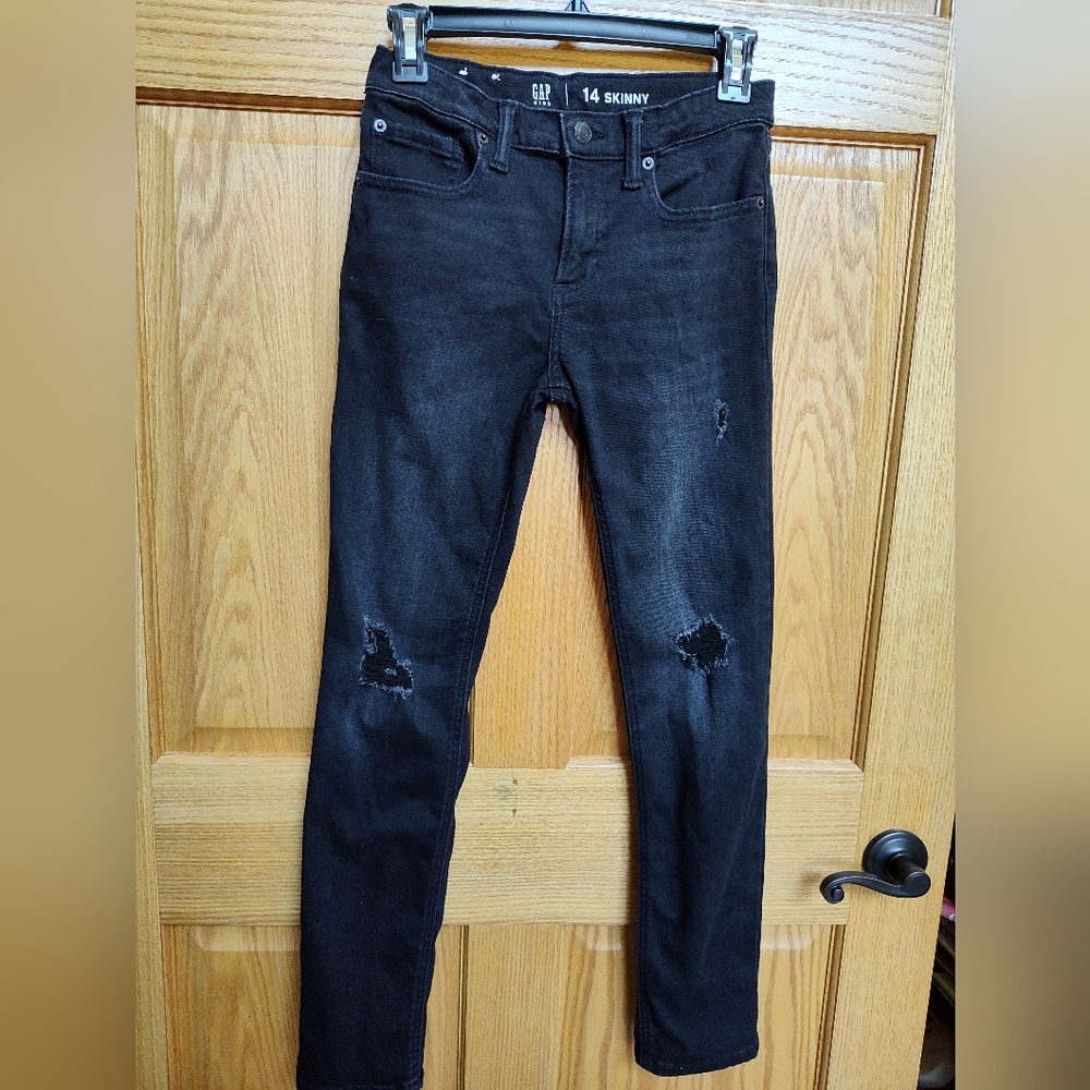 GAP Boys Black Destructed Jeans